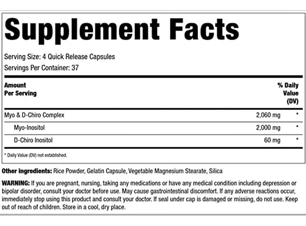 Salud y Equipamiento Médico - Myo Inositol & D-chiro 150 caps 2