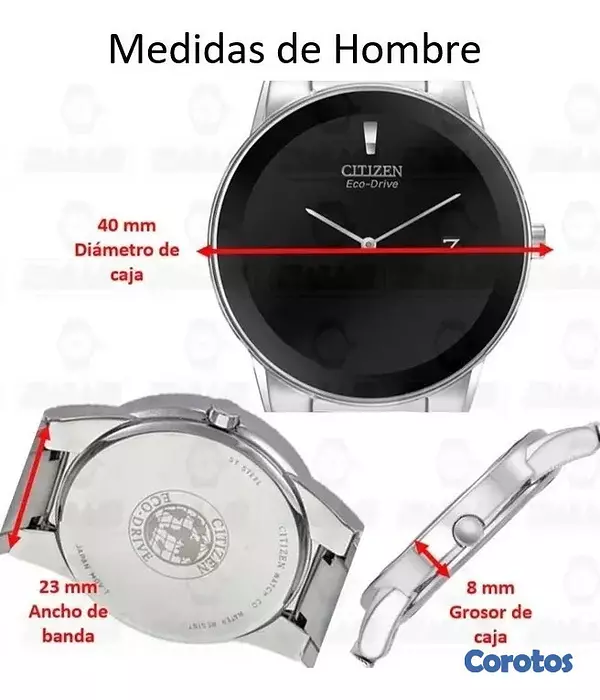 joyas, relojes y accesorios - Reloj de pulsera citizen eco-drive axiom 60488  2