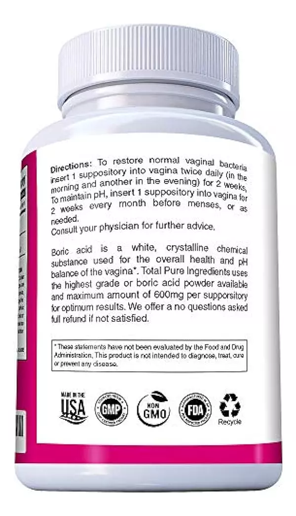 Salud y Equipamiento Médico - Supositorios De Acido Borico - Nature's Harmony - X30 Und 2