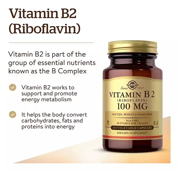 Salud y Equipamiento Médico - Vitamina B2 (riboflavina) 100mg 4