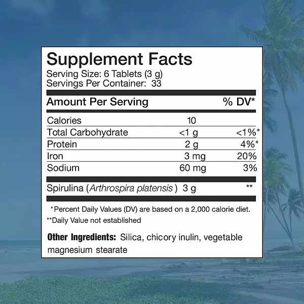 Salud y Equipamiento Médico - Espirulina Hawaiana 200 Tabs - Unidad 2