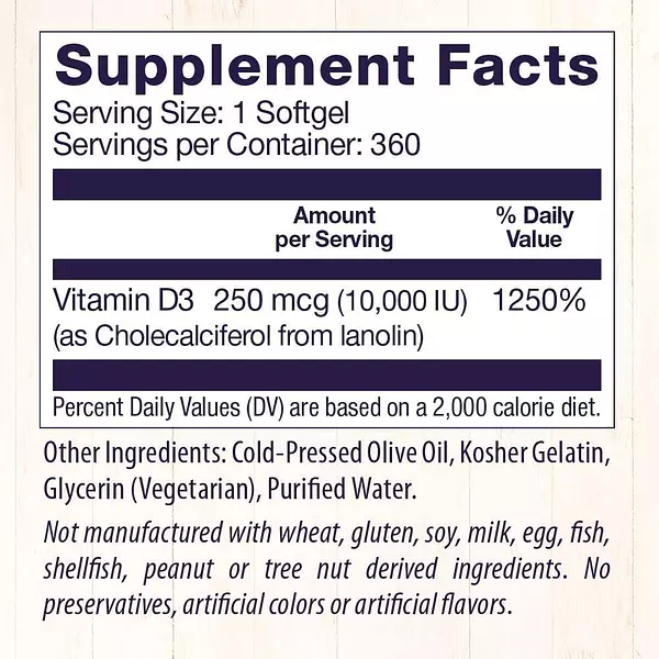 Salud y Equipamiento Médico - Vitamina D3 10000iu Healthy Ori - U - Unidad A $641 2