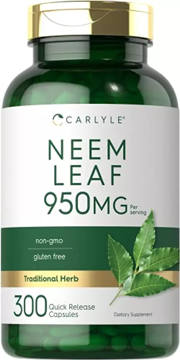 Salud y Equipamiento Médico - Hoja De Neem | 950 Mg | 300 Capsulas En Polvo | Formula Sin 2