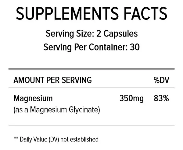 Salud y Equipamiento Médico - Glicinato Magnesio 350mg 60 capsulas 2