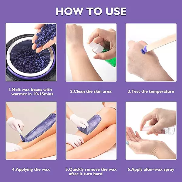 salud y belleza - Kit de depilacion bestidy Horno de Cera + 4 fundas de cera. Calentador depilar 4