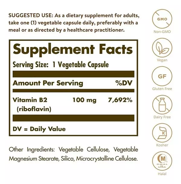 Salud y Equipamiento Médico - Vitamina B2 (riboflavina) 100mg 2