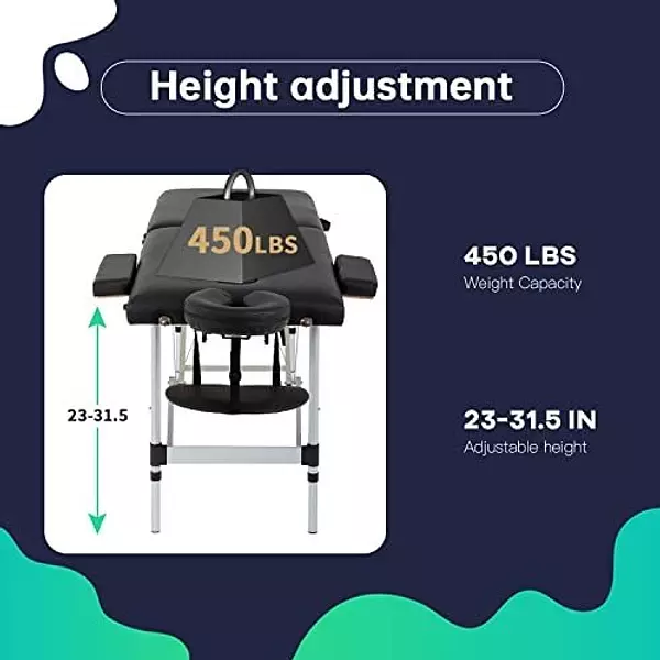 Salud y Equipamiento Médico - Mesa De Masaje De Aluminio Mesa De Masaje Portatil Mesa De 3