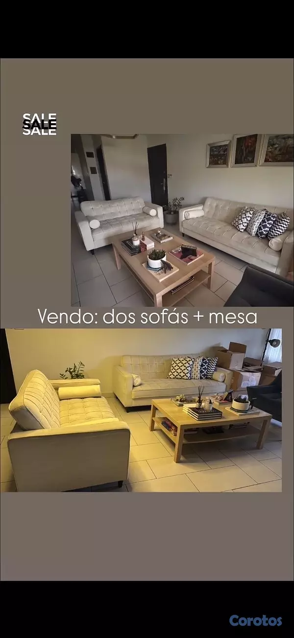 muebles y colchones - JUEGO DE SALA MODERNO (2 SOFÁS + MESA DE CENTRO) 5