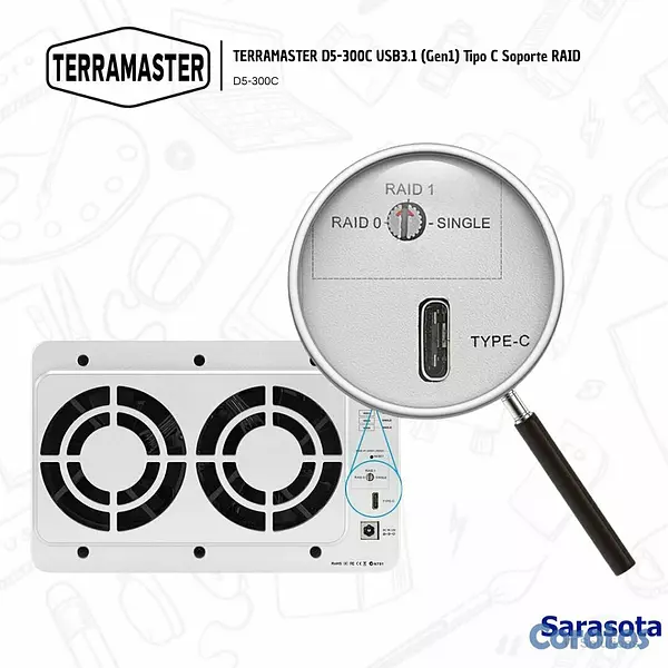 accesorios para electronica - Terramaster Raid Store D5-300C 3