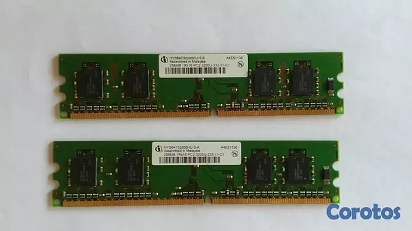 computadoras y laptops - Tres (3) Memorias RAM Infineon DDR2 256 MB/512 MB 1