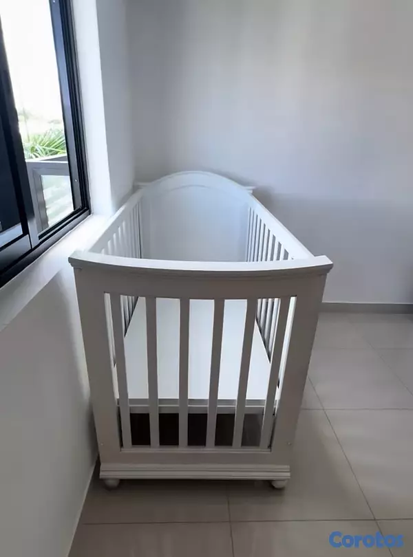 muebles - Cuna de bebés 100% madera  5