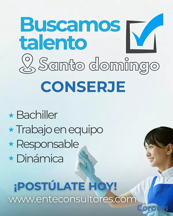 empleos disponibles - CONSERJE - SANTO DOMINGO