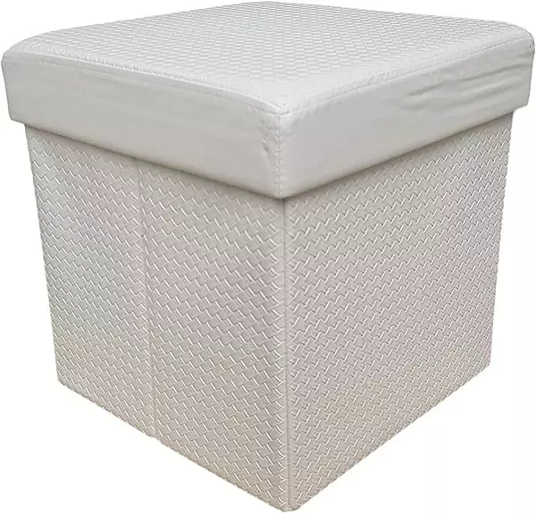 muebles y colchones - PUFF OTOMAN MUEBLE ORGANIZADOR ASIENTO CONTENEDOR PLEGABLE 2