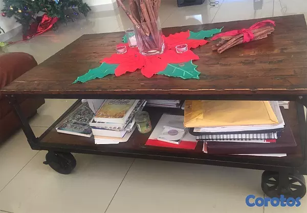 muebles y colchones - Mesa estilo carreta Vintage 3