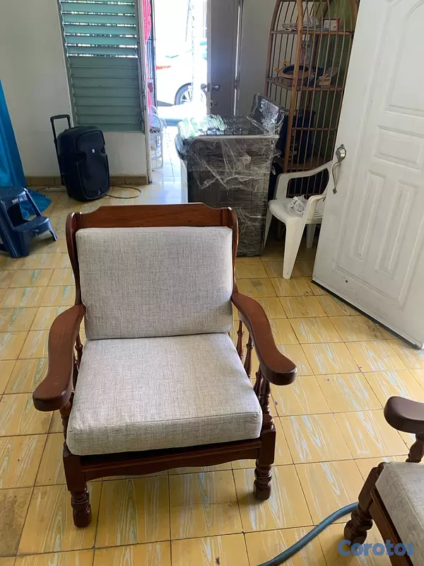 muebles y colchones - juego dé muebles én caoba mueble dé 3 dé 1 y una mecedora  2