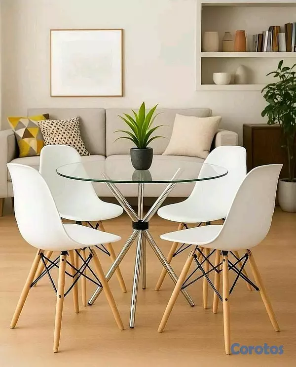 decoración y accesorios - *Juego* de *comedor* de 4 sillas  2