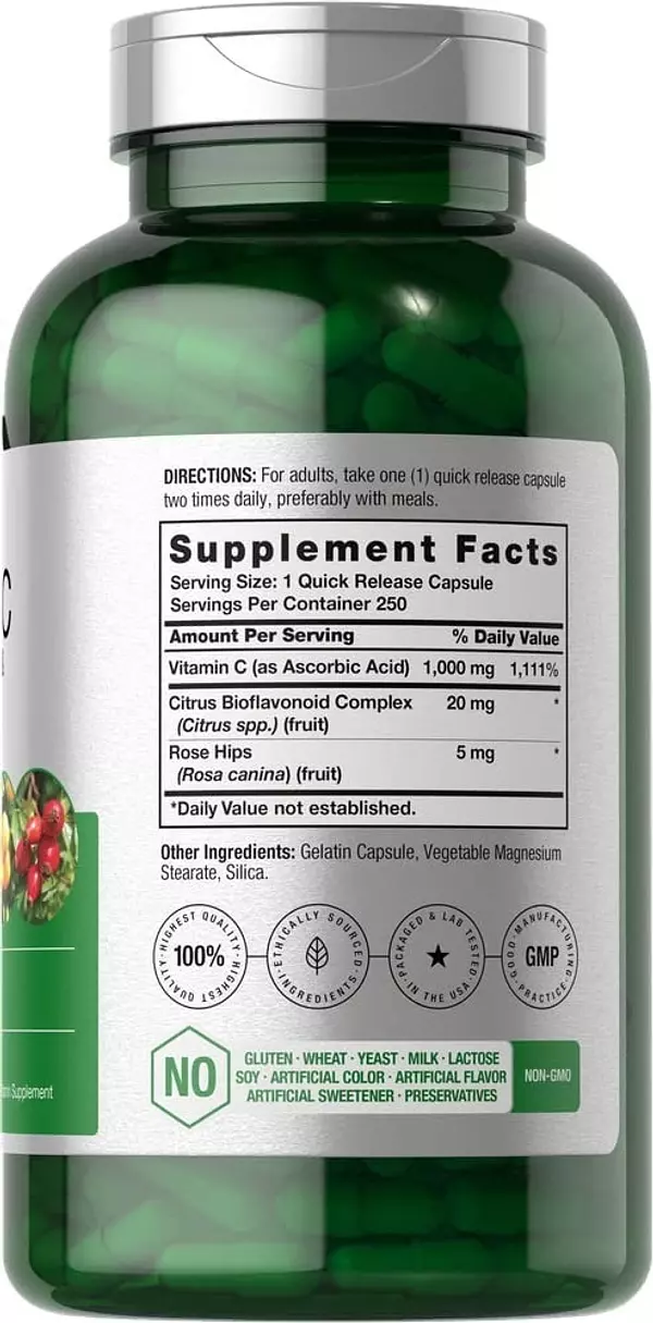 Salud y Equipamiento Médico - Vitamina C  250 Cap Horbaach 2