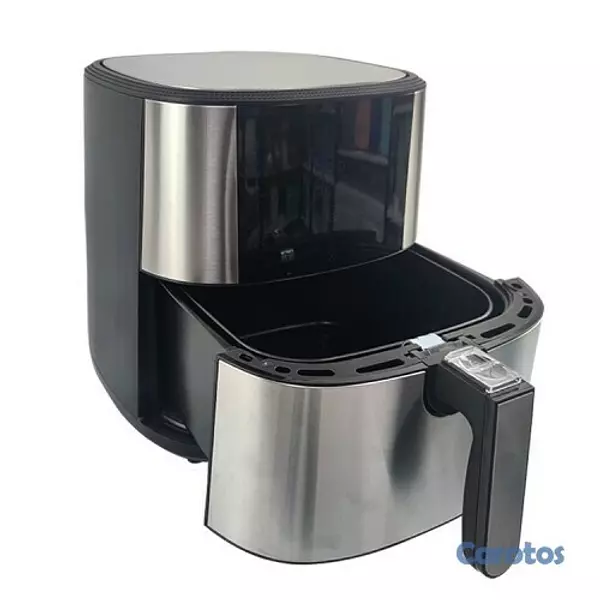 electrodomesticos - Freidora de aire digital de 8 litros gran capacidad de acero inoxidable 
 2