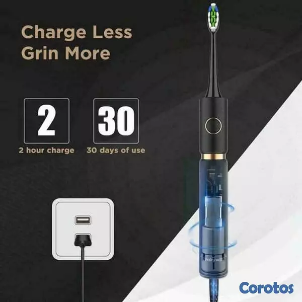 salud y belleza - Cepillo de dientes eléctrico ultrasónico P11 con 8 cabezales y estuche viaje 5