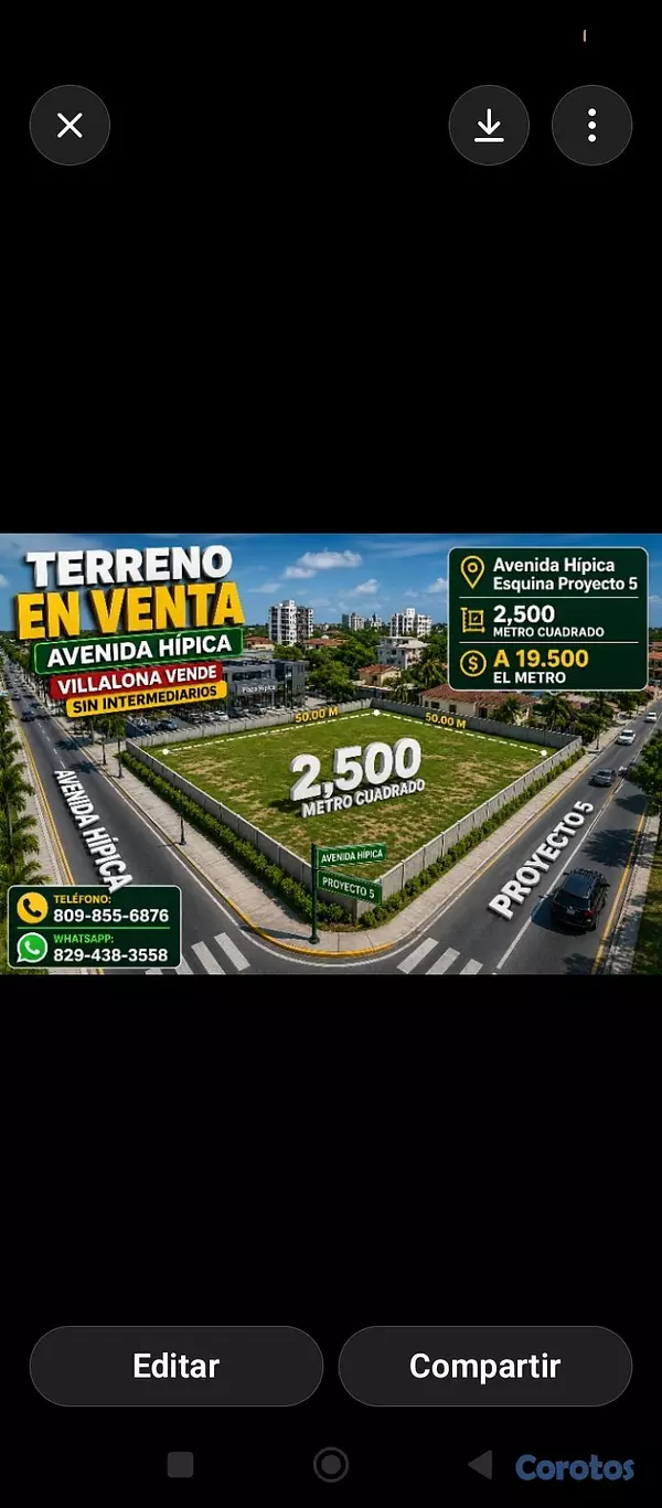 solares y terrenos - Solar comercial 2,5000 metro cuadrado ideal para c 5