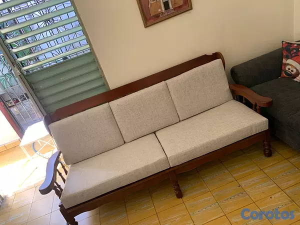 muebles y colchones - juego dé muebles én caoba mueble dé 3 dé 1 y una mecedora  3