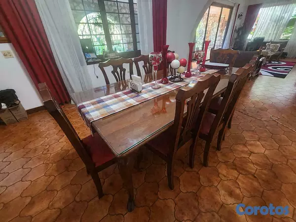 muebles y colchones - 8 plazas de comedor con vidrio templado 3