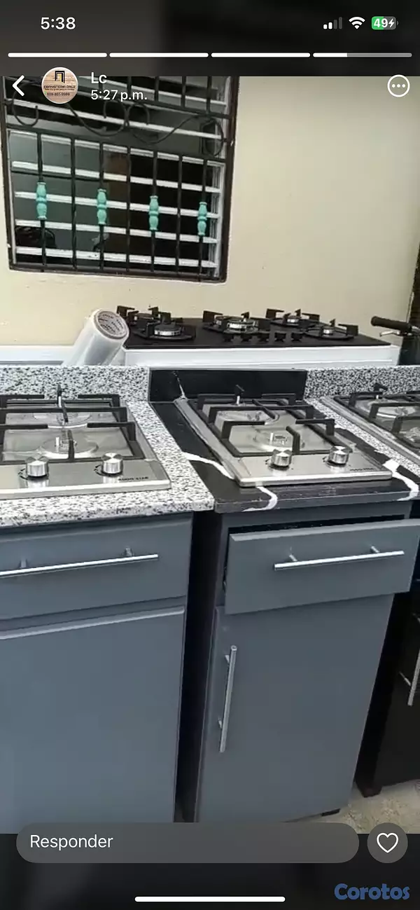 electrodomesticos - Mueble en hidrofugo con estufa empostrada,fregadero, despensa.  
 9