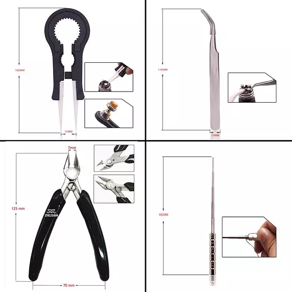 accesorios para electronica - Kit de Seteo Vape Vaper electronico herramientas para vape 8