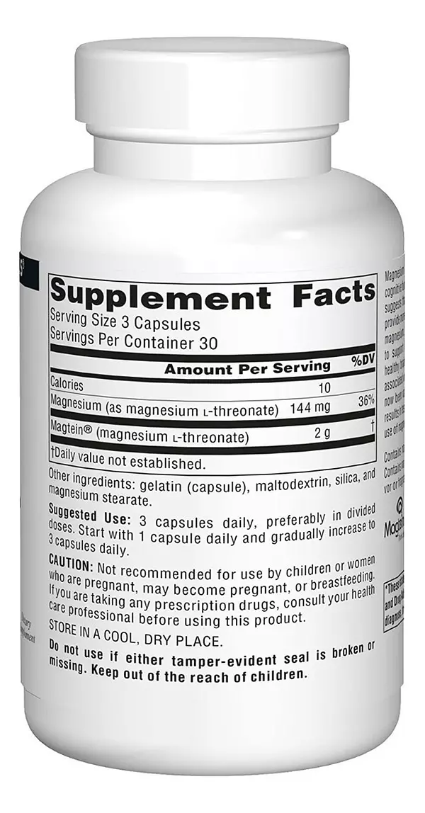Salud y Equipamiento Médico - L-treonato De Magnesio Source Naturals 2
