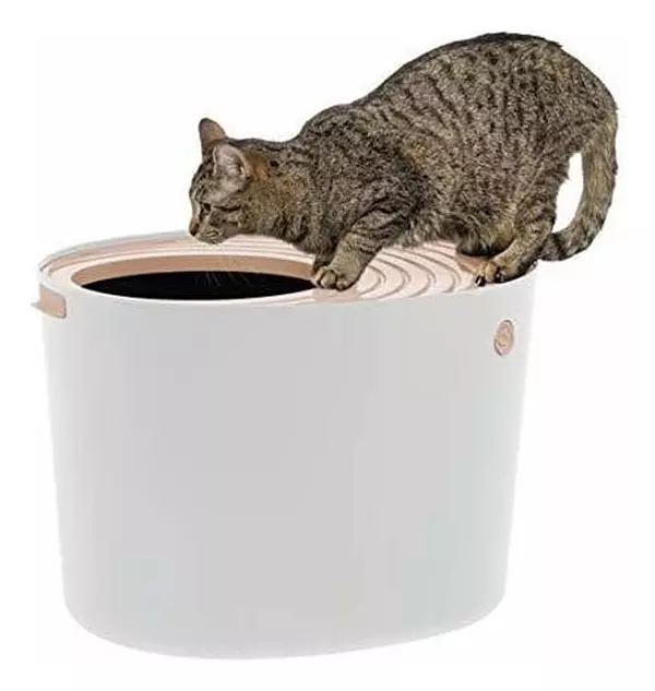Salud y Equipamiento Médico - Caja De Arena Para Gatos Con Entrada Superior De Iris Con Pa 5