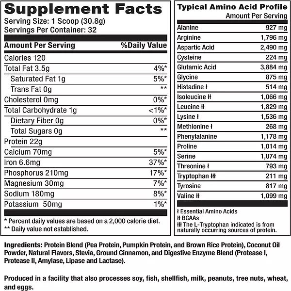 Salud y Equipamiento Médico - Proteina Vegana 985g Vainilla - G A $382 - G A $402 2