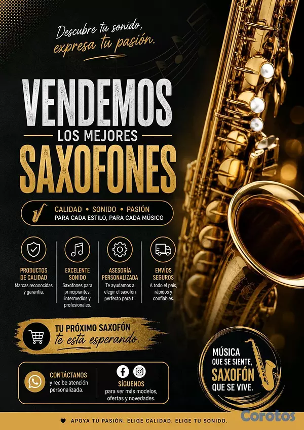 instrumentos musicales - venta de saxofón nuevos y usados 2