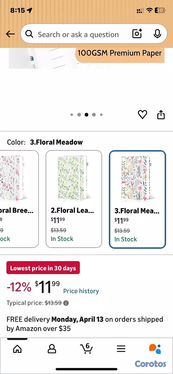 libros y revistas - 🌸 Hermosa Agenda / Cuaderno Floral de Tapa Dura 3