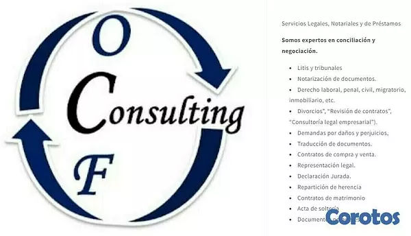 servicios profesionales - Abogado, Asuntos Legales