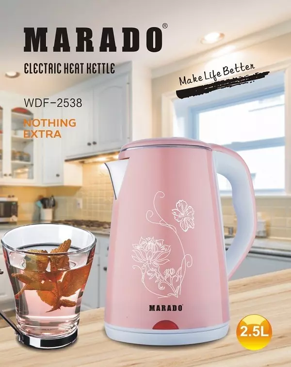 electrodomesticos - Hervidor eléctrico Tetera acero inoxidable 2.5 litros calentador GRANDE 2
