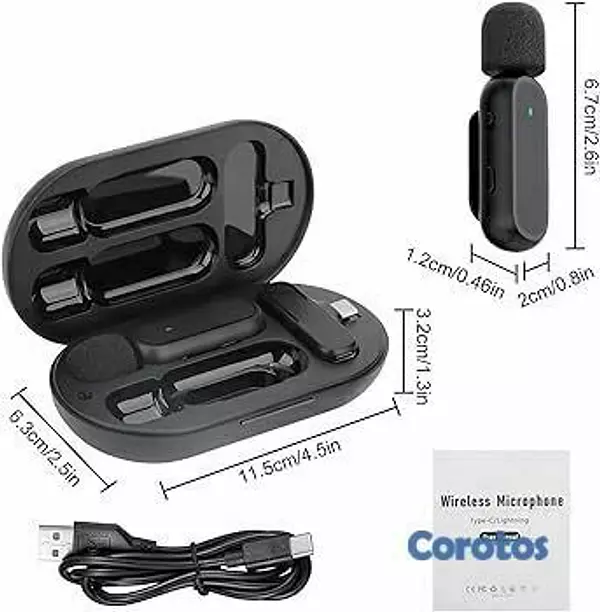 camaras y audio - Micrófono Inalámbrico Lavalier HCZ para iPhone – S 3