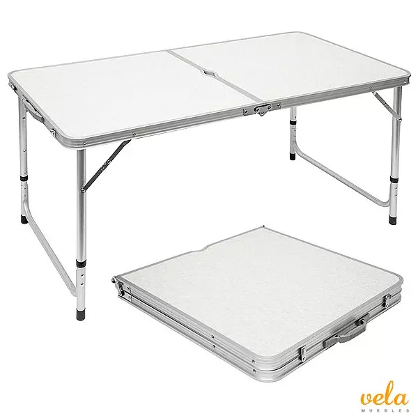 herramientas, jardines y exterior - Mesa Plegable Portatil de Aluminio Armable Ajustable Camping viaje 2
