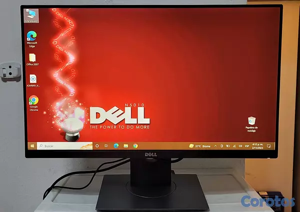 computadoras y laptops - Monitor Dell Sin Bordes 22 Pulg Pantalla Giratoria  2