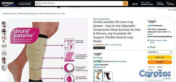 Salud y Equipamiento Médico - 🦵 Faja Compresión CircAid Juxtalite HD (Nueva) - ¡ 10