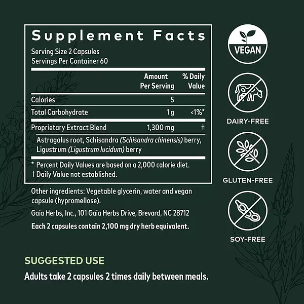 Salud y Equipamiento Médico - Astragalo 120cap Gaia Herbs 2
