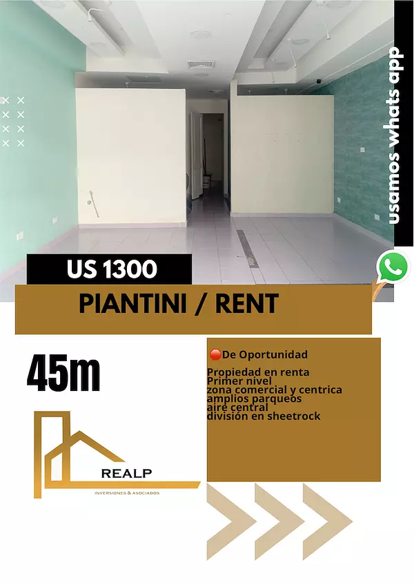 oficinas y locales comerciales - Local céntrico en Piantini 1