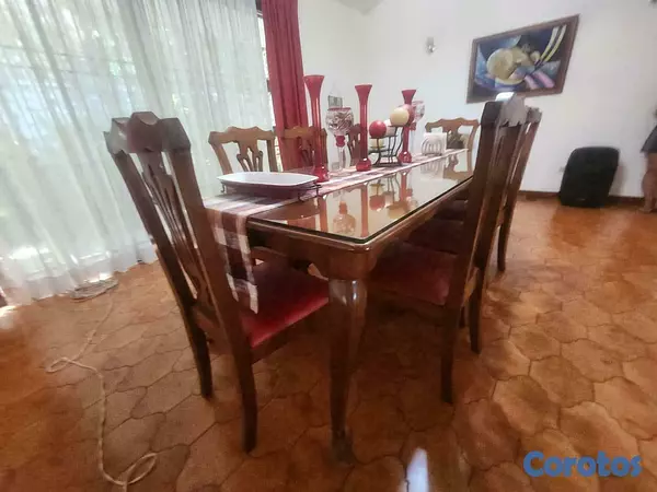 muebles y colchones - 8 plazas de comedor con vidrio templado 6