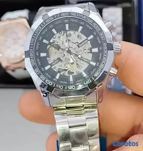 joyas, relojes y accesorios -  Reloj Winner Automático Skeleton acero inoxidable 2