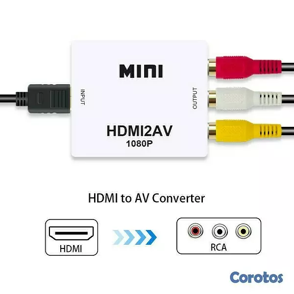 otros electronicos - Convertidor adaptador HDMI a RCA (audio y video) 2