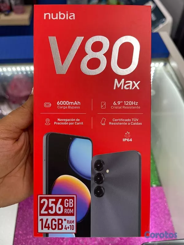 celulares y tabletas - ZTE NUBIA V80 MAX DE 256GB Y 14GB DE RAM NUEVO DE CAJA EN OFERTAS #nuevo oferta
 2