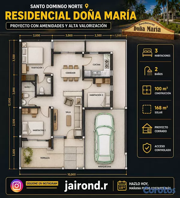 casas - Casa en obra gris en SDN – 3 hab, patio, proyecto  3