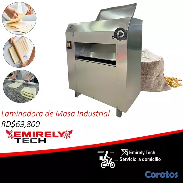 equipos profesionales - Maquina amasadora industrial máquina de rodillos laminadora de hacer masa harina 1