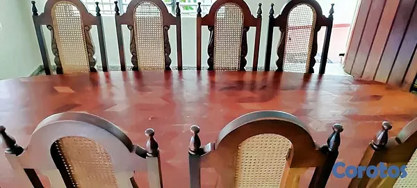 muebles y colchones - *Vendo maravilloso juego de comedor artesanal  4