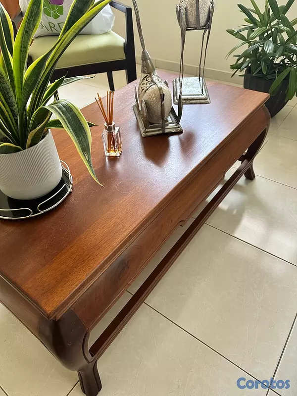 muebles y colchones - Mesa de centro en Caoba  4