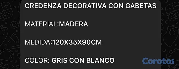 muebles y colchones - CREDENZA DECORATIVA CON GABETAS  2
